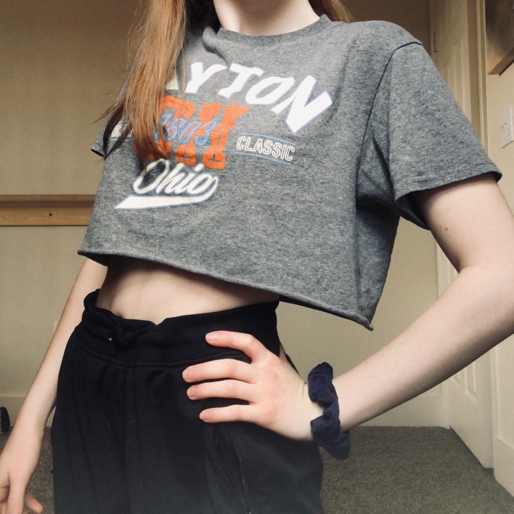 Grey Crop Top
